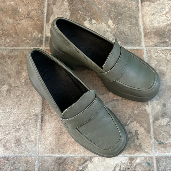 Camper Thelma Pump Green Platform Shoes - Picture 2 of 6